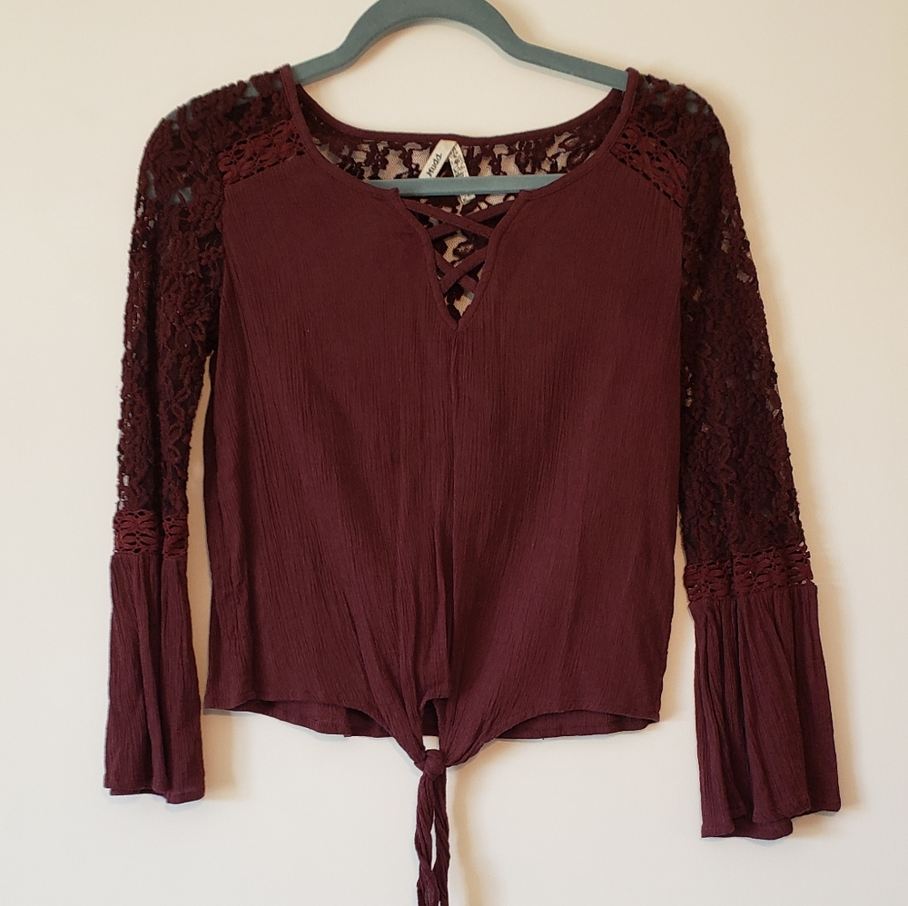Plum light weight long sleeve